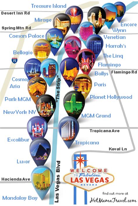 casino map of las vegas