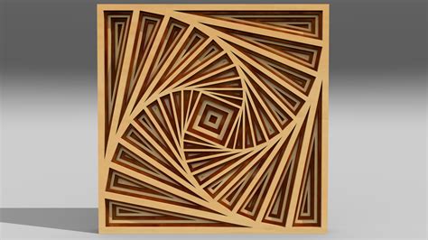 Laser Cut Multilayer 3D Ornament Free Vector cdr Download 3axis.co