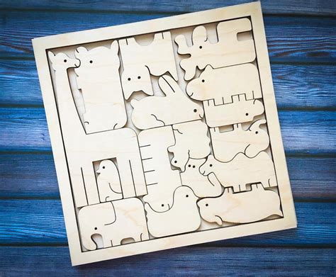Laser Cut Puzzle Template Free Vector CDR File Free Download Vectors File
