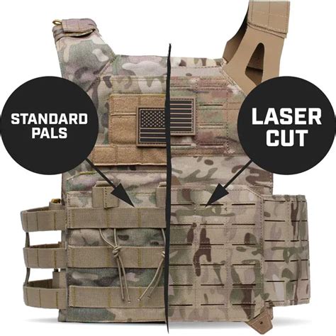 Laser cut molle.  Featuring a precision laser-cut Molle system for cust...
