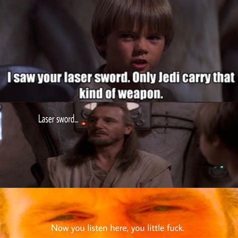 Laser sword : r/PrequelMemes