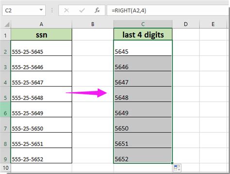 0. you can get the last four digit of a number in oracle by using simple substr function. select SUBSTR (ssn, (length (ssn)-4),5) from MYTABLE; Share. Improve this answer. Follow. edited Sep 1, 2021 at 16:41. Mojtaba.. 