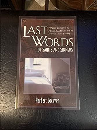 Last Words of Saints and Sinners - amazon.com