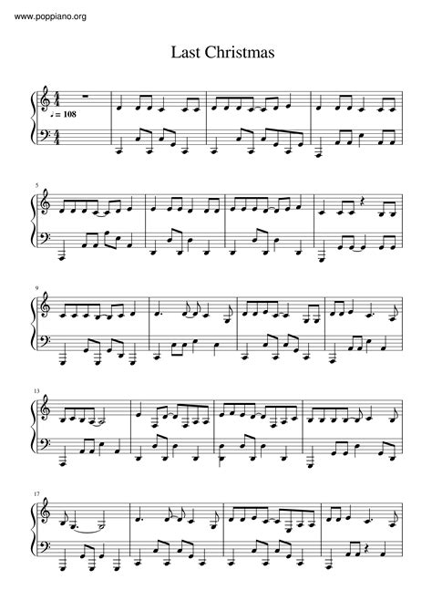 Last christmas piano sheet music free pdf {pnobf}