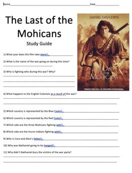 Last of the mohicans movie study guide questions. - Histoire généalogique de la maison de la trémoille.