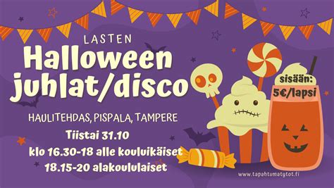 Lasten Halloween Disco Tampere Pispalan Moreeni ry.