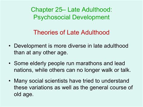 Late Adulthood Development Psychology - All Psychology Careers