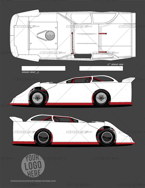 Late Model Race Car Graphics Design Templates