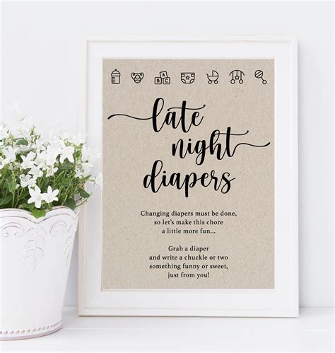 Late Night Diaper Sign, LateNight Diapers Sign some Diaper Thoughts