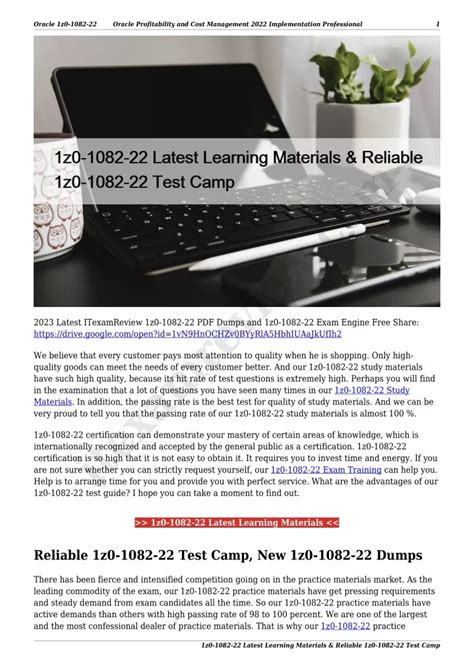 Latest 1z0-1083-22 Study Materials