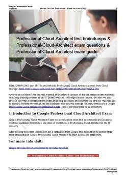 Latest Braindumps Professional-Cloud-Architect Ebook