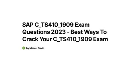 Latest C-TS410-1909 Exam Papers