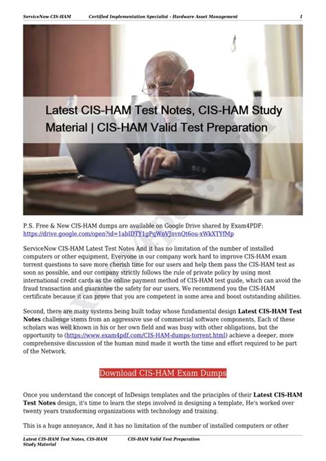 Latest CIS-HAM Test Fee