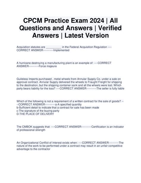 Latest CPCM-001 Exam Questions Vce