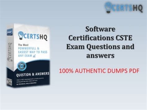 Latest CSTE-001 Exam Online