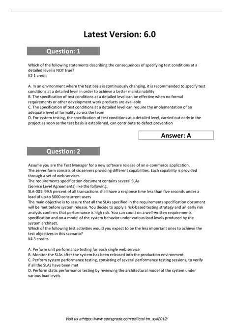 Latest CTAL-TTA_Syll2012_UK Practice Questions