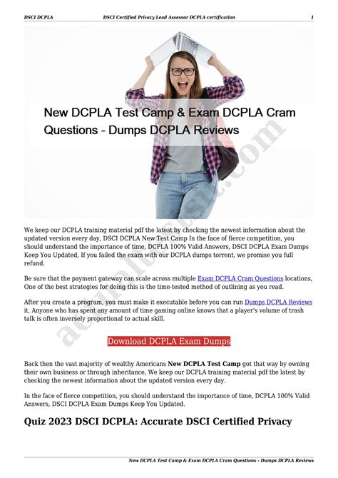Latest DCPLA Dumps Questions