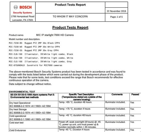 Latest GCFE Test Report