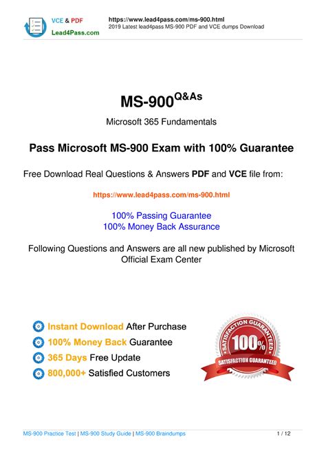 Latest MS-900 Exam Answers