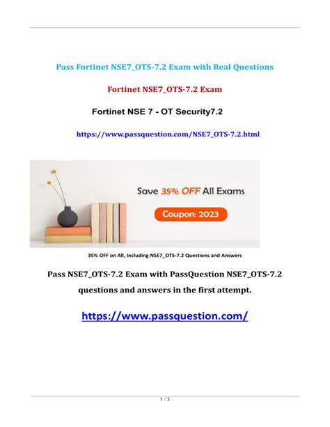 Latest NSE7_OTS-7.2 Exam Questions