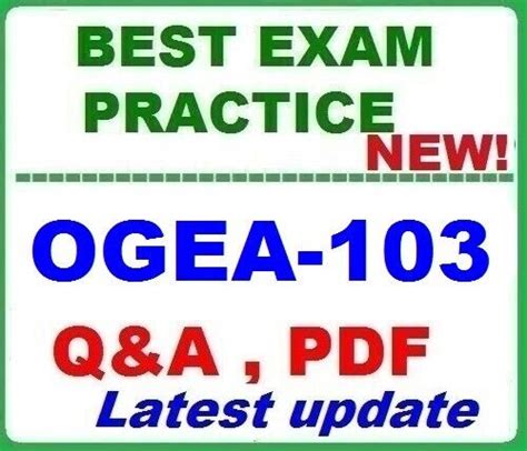 Latest OGEA-103 Exam Testking