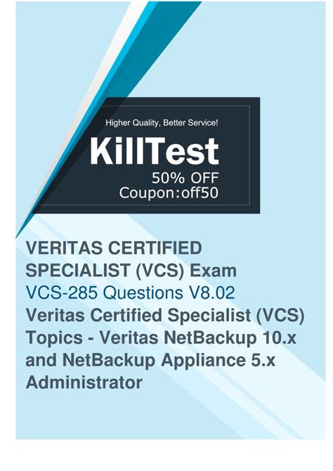 Latest VCS-285 Test Testking
