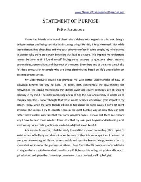 Latex Template For Statement Of Purpose