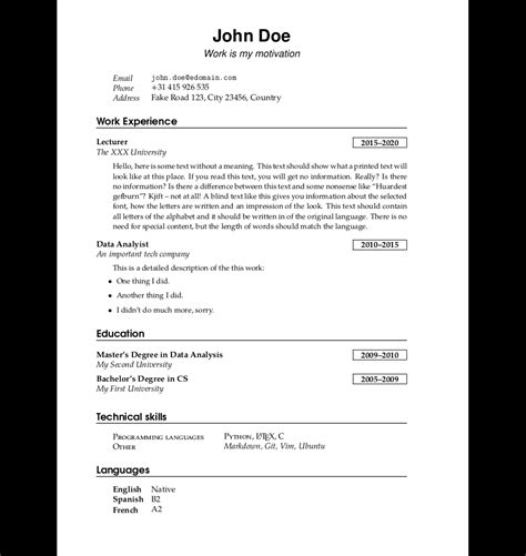 Latex resume tutorial. Q&A for users of TeX, LaTeX, ConTeXt, and related typesetti...