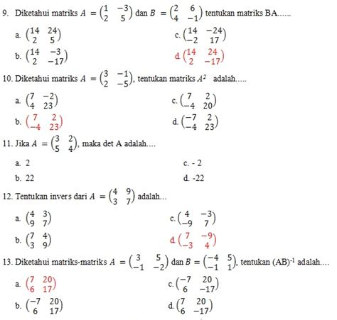 Latihan soal dan pembahasan tentang matriks 【Konten kejutan】