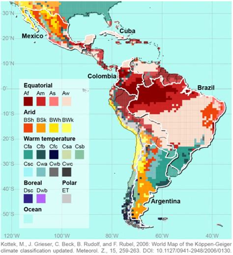 See answers (6) Best Answer. Copy. Climates found across Latin America are: tropical wet. tropical wet and dry. desert. semiarid. mediterranean.. 