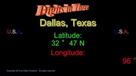 Latitude longitude dallas texas. View U.S. cities by latitude and longitude in a full screen map. The data on the map above is from Wikipedia’s List of United States cities by population, which also contained the precise latitude and longitude coordinates.We also used an Excel formula (=IF(CELL<0, MROUND(CELL, -1), MROUND(CELL, 1))) to round the coordinates to their nearest … 
