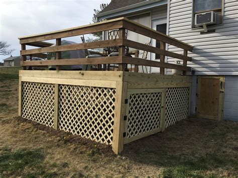 This how we finish our massive composite deck with privacy lattice, color matched Armadillo Fascia and nearly invisible hog fencing railings that allow great.... 