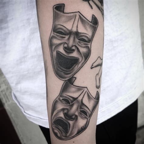 Feb 3, 2018 ... ... below that are the self-explantory comedy and tragedy masks with “Smile Now Cry Later”. The meaning behind each and every tattoo of Tom Hardy.. 
