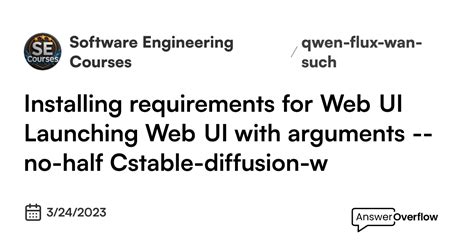 Launching web ui with arguments. python_version ().  Mar 4, 2023 · Installing requirement...