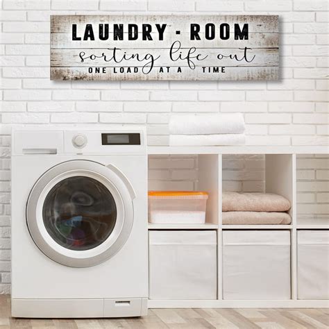 Laundry Room Canvas Wall Art, 36x12 - At Home