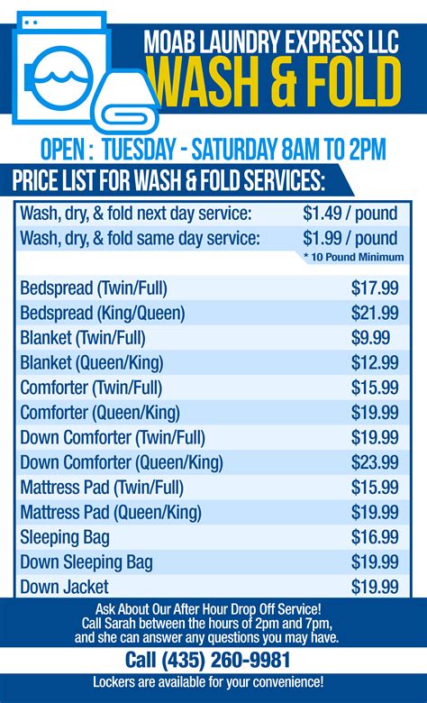 Laundry Services Prices