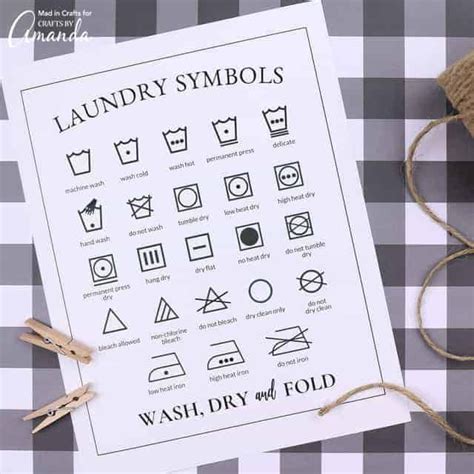 Laundry Symbols Printable Understanding Those Confusing Symbols
