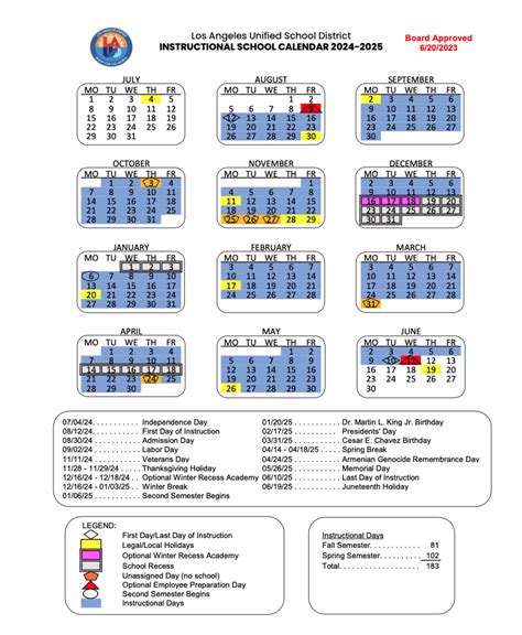 Lausd Schedule 202223