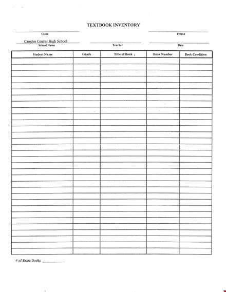 Lausd Textbook Inventory