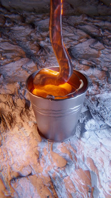 Lava in a bucket