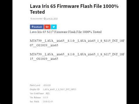 Lava iris 65 frp sp flash tool.  So, follow the below process carefully. FILE LINKhttp...