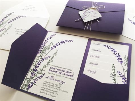 Lavender Invitation Templates