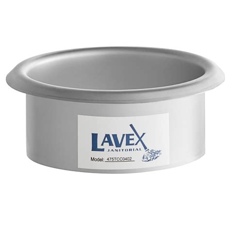 Lavex Janitorial 4 9/16" x 2" Round Stainless Steel In-Counter Trash Chute