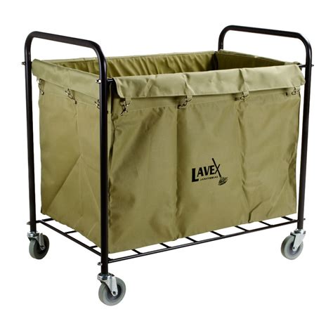 Lavex Laundry Cart / Trash Cart, 12 Bushel Metal and