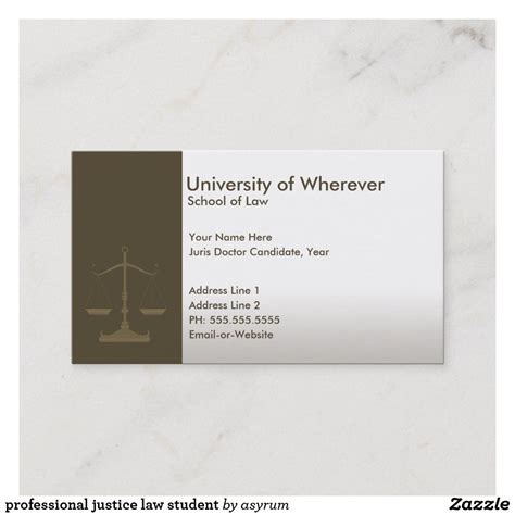 Law Student Business Card 2 Zazzle Student business cards, …