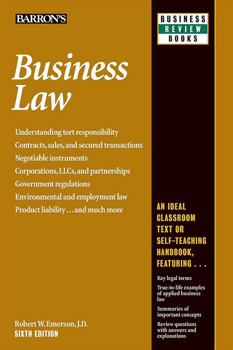 Quick Look- Best Business Law Books Business Law by Robe