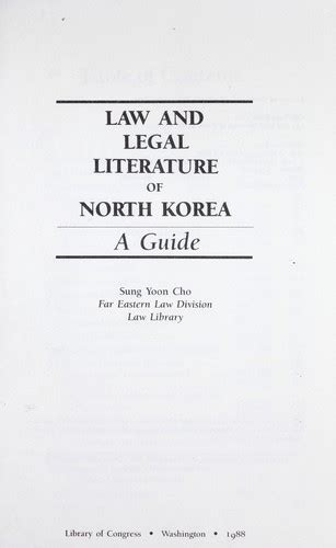 Law and legal literature of north korea a guide. - Bolex 18 9 duo manual english uk.