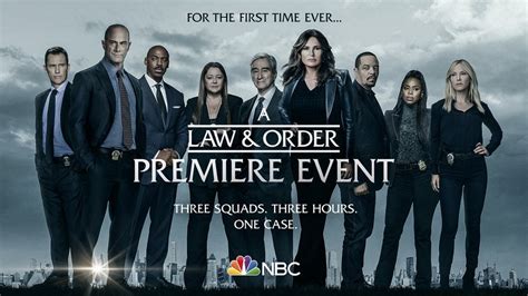 Law and order crossover. Sep 13, 2022 · The Premiere Event will air on NBC on Thursday, September 22 starting 8/7c and next day on Peacock. And going forward after the Premiere Event, watch Law & Order on NBC Thursdays at 8/7c and next ... 