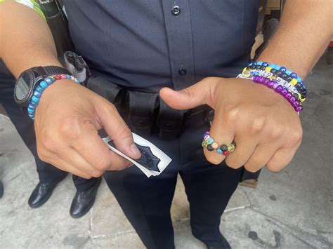 Law enforcement trade Taylor Swift friendship bracelets at Denver Eras Tour stop