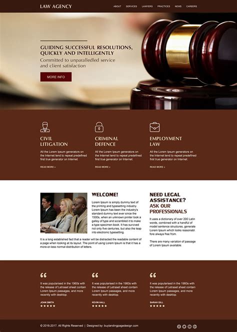 Law firm web design. The design seems to focus on user experience, offering easy access to information about the firm's services, professionals, and thought leadership. 5. Vogel LLP. Vogel Lawyers, a law firm specializing in personal injury and family law, has a simple yet content-rich website. 